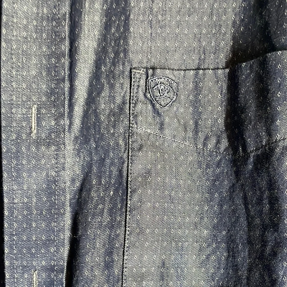 Ariat Men's Dark Blue Patterned Shirt - Picture 3 of 6